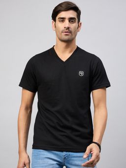 Club York - Black Solid T-Shirt
