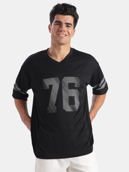Jockey - MZ31 Men Lightweight Microfiber Oversized Typography T-Shirt-Black