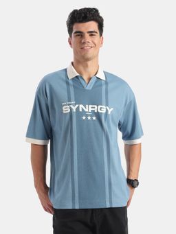Jockey - MZ34 Men Super Combed Cotton Rich Mesh Oversized Polo T-Shirt-Blue Heaven