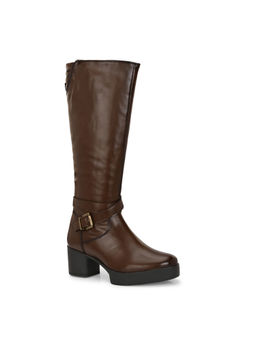 Delize - Women Brown High Top Casual Boots