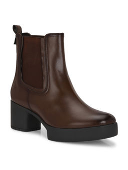 Delize - Women Casual Brown Chelsea Boots