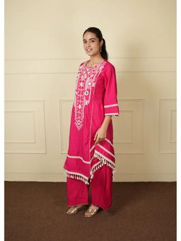 FashionTownie - Pink Round Neck Co-ord Set