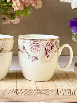 Vigneto - Gold Roses Mug Set Pink (Set of 6)