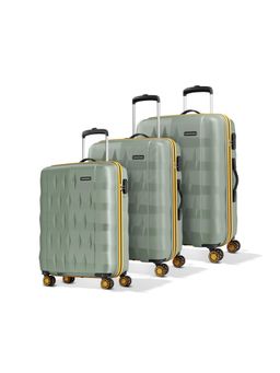 Aristocrat - Comet Hard Luggage Trolley Bags - Green (Pack of 3)