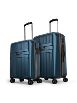 Aristocrat - Atlas Teal Combination Lock Hard Trolley Bags (Set of 2) (S/M)