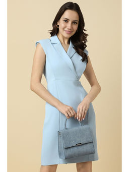Allen Solly - Women Light Blue Solid Formal Dress