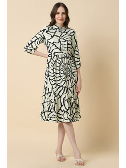 Allen Solly - Women Beige Print Casual Dress