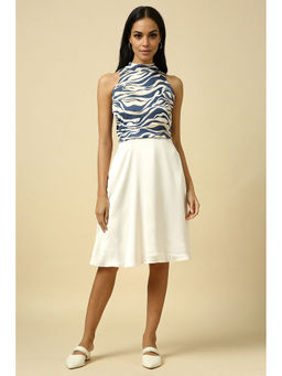 Allen Solly - Women White Print Casual Dress