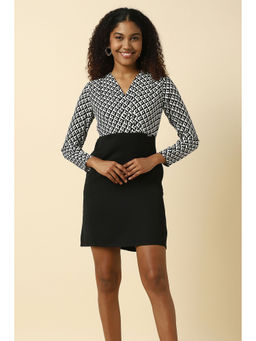 Allen Solly - Women Black Print Casual Dress