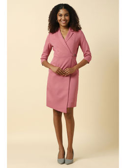 Allen Solly - Women Pink Solid Formal Dress