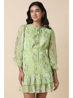 Allen Solly - Women Green Print Casual Dress