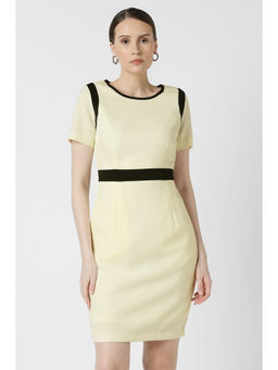 Van Heusen - Women Yellow Patterned Formal Dress