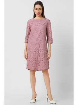 Van Heusen - Women Mauve Laced Party Dress