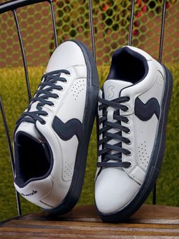 SOLETHREADS - Elan-M White Solid Men Sneakers