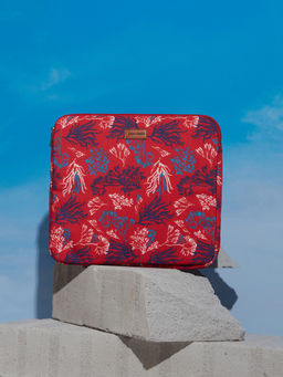 Pipa Bella by Nykaa Fashion - Quirky Red Floral Jane Laptop Sleeve