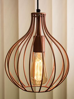 Homesake - Copper Hanging Metal Crown Pendant Light