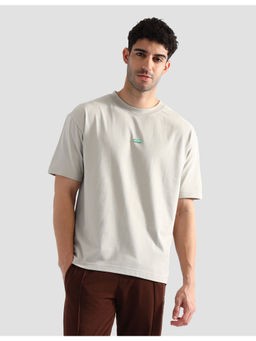 U.S. POLO ASSN. - Grey Pure Cotton Oversized T-Shirt