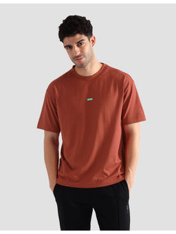 U.S. POLO ASSN. - Brown Pure Cotton Oversized T-Shirt