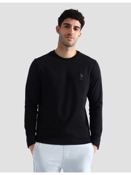 U.S. POLO ASSN. - Black Pure Cotton Regular T-Shirt