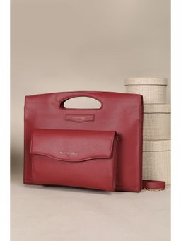 Allen Solly - Women Maroon Formal Sling Bag With Detachable Strap