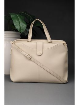 Allen Solly - Women Beige Formal Messenger Bag With Detachable Strap & Pouch