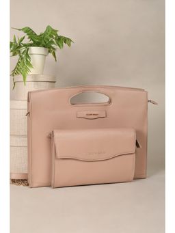 Allen Solly - Women Beige Casual Handbag With Detachable Pouch