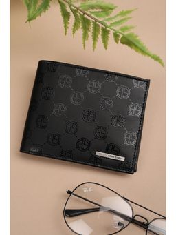 Allen Solly - Men Black Graphic Genuine Leather Wallet