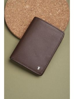 Louis Philippe - Men Brown Solid Genuine Leather Wallet