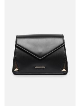 Van Heusen - Women Black Patterned Casual Sling Bag With Detachable Strap