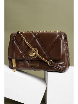 Van Heusen - Women Brown Solid Casual Sling Bag