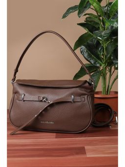Van Heusen - Women Brown Textured Casual Sling Bag With Detachable Strap