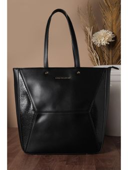 Van Heusen - Women Black Solid Casual Handbag