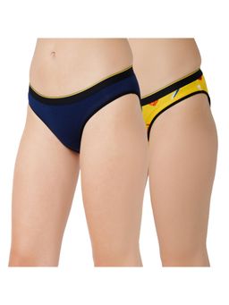 Bummer - Womens Printed Micro Modal Bikinis Ultra Soft Underwear Multi-Color (Pack of 2)