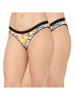 Bummer - Womens Printed Micro Modal Bikinis Ultra Soft Underwear Multi-Color (Pack of 2)