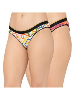 Bummer - Womens Printed Micro Modal Bikinis Ultra Soft Underwear Multi-Color (Pack of 2)