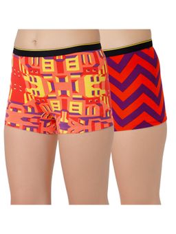 Bummer - Womens Printed Micro Modal Boyshorts Ultra Soft Underwear Multi-Color (Pack of 2)
