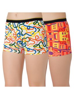 Bummer - Womens Printed Micro Modal Boyshorts Ultra Soft Underwear Multi-Color (Pack of 2)