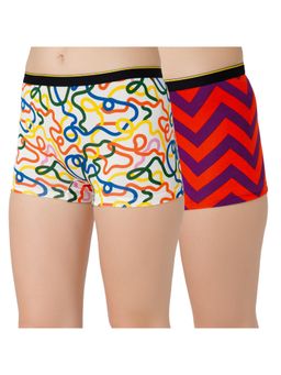 Bummer - Womens Printed Micro Modal Boyshorts Ultra Soft Underwear Multi-Color (Pack of 2)