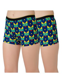 Bummer - Womens Printed Micro Modal Boyshorts Ultra Soft Underwear Multi-Color (Pack of 2)