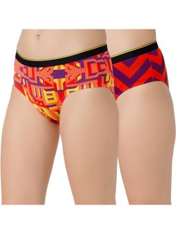 Bummer - Womens Printed Micro Modal Hipsters Ultra Soft Underwear Multi-Color (Pack of 2)