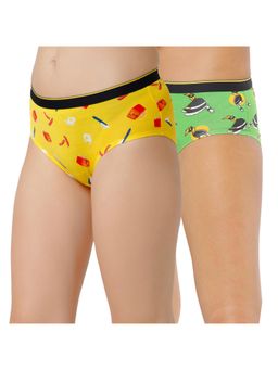 Bummer - Womens Printed Micro Modal Hipsters Ultra Soft Underwear Multi-Color (Pack of 2)