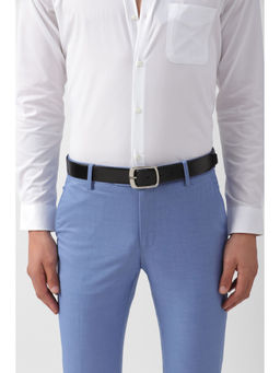 Louis Philippe - Men Black Solid Leather Formal Belt