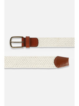 Simon Carter - Men Textured White Belt