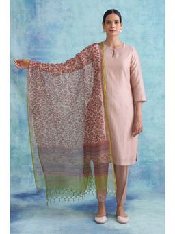 Folksong - Floral Multicoloured Printed Kota Dupatta