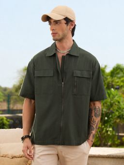 The Souled Store - Men Green Solid Shirt