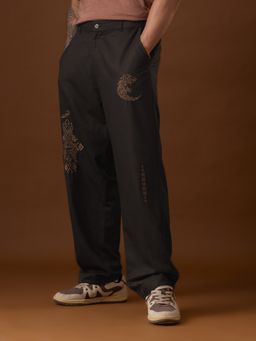 The Souled Store - Cotton Linen Pants Nomad Valhalla Men Trousers