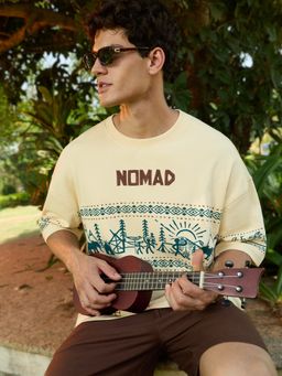 The Souled Store - Nomad: Life Mens Super Oversized T-Shirt