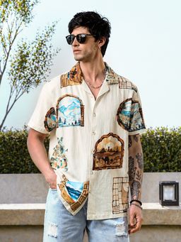 The Souled Store - Tss Originals: Vintage Pane Mens Holiday Shirt