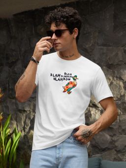 The Souled Store - Mens Casual Classics Blah Relaxed Fit T-Shirt
