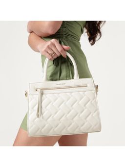 Fastrack - Metro Weave Satchel Bag With Detachable Strap - White